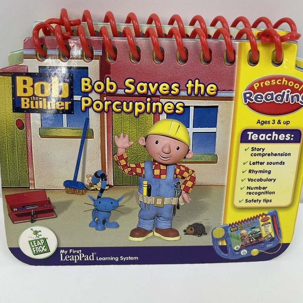 LeapFrog My First LeapPad Bob‎ the Builder ABCs Phonics Books Cartridges Lot 5pc